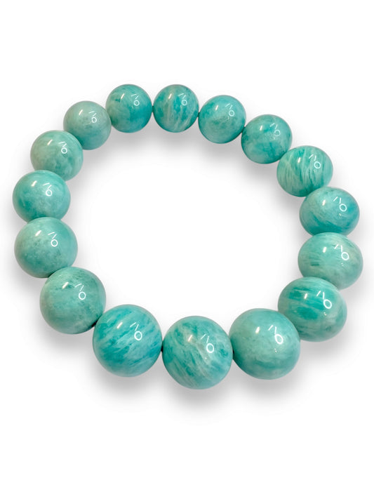 Unique Blue Teal Amazonite Bracelet