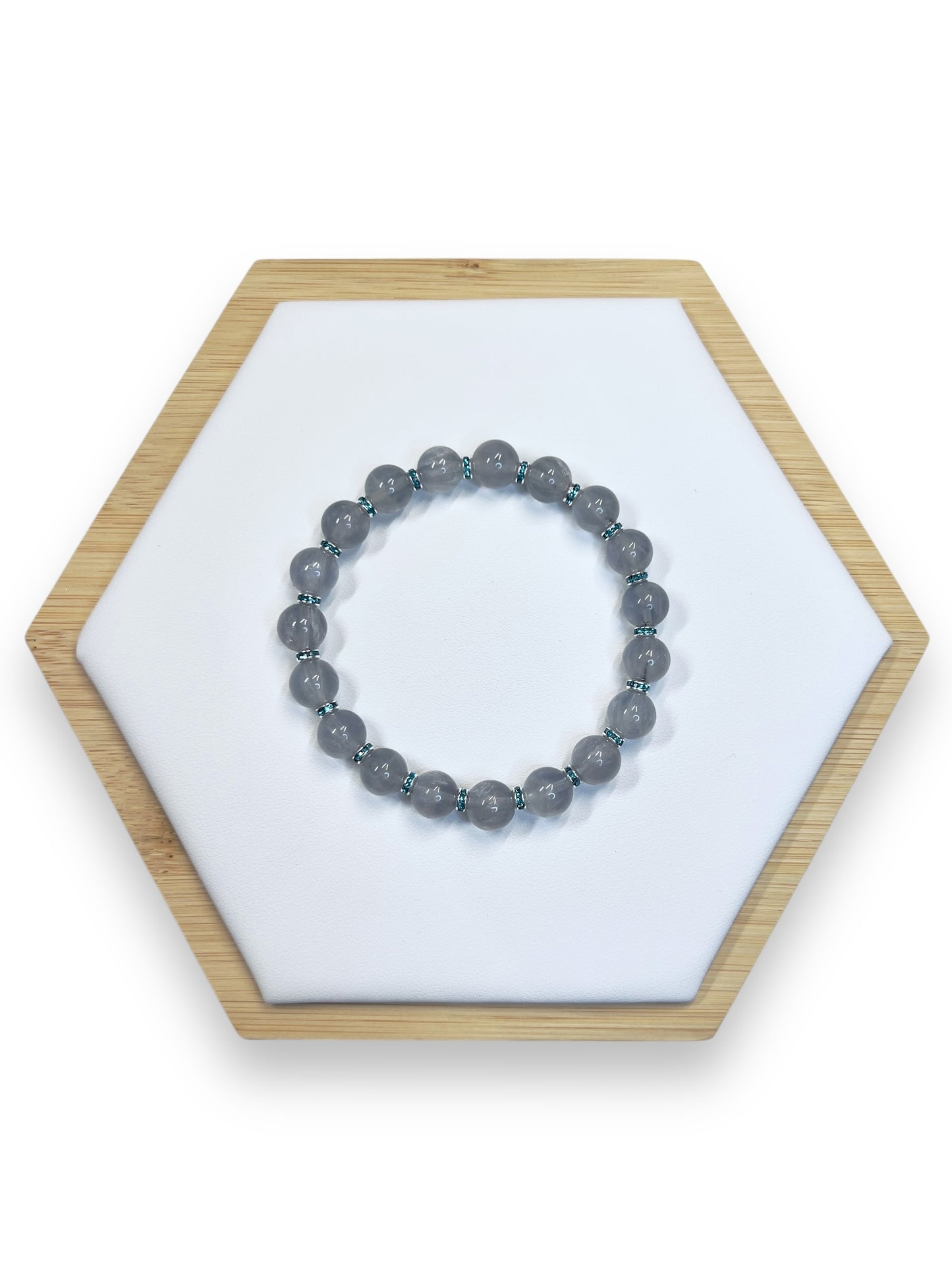 Celestial Mist Fluorite Bracelet - Handmade