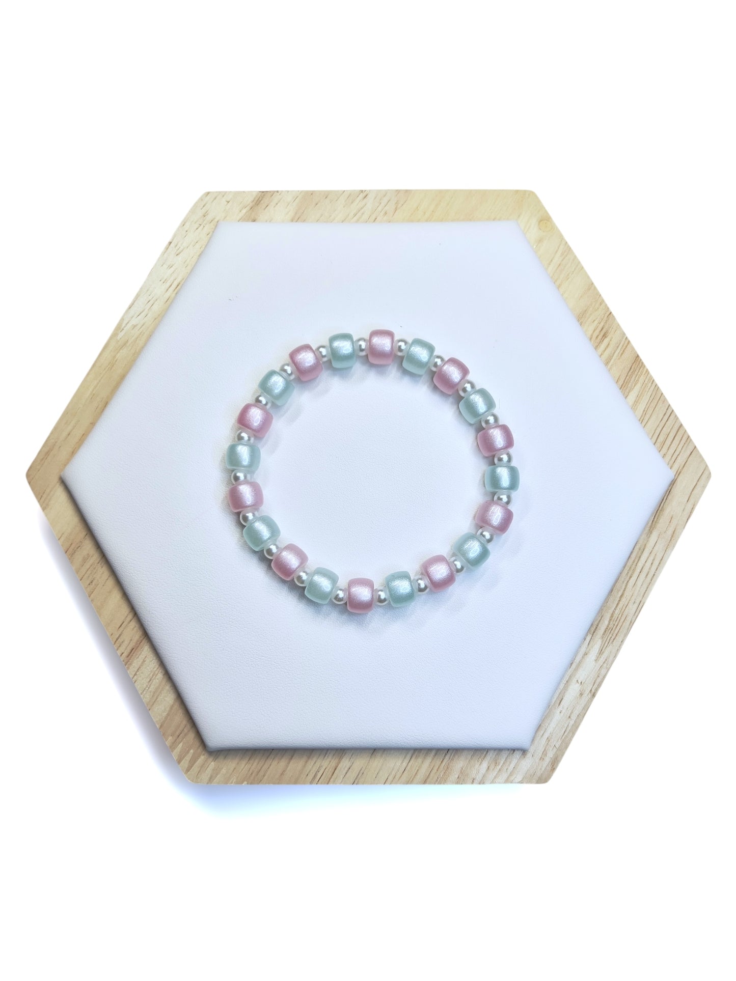 Cotton Candy Marshmallow- Handmade Bracelet