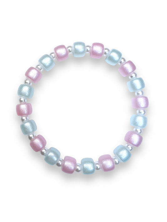 Cotton Candy Marshmallow- Handmade Bracelet