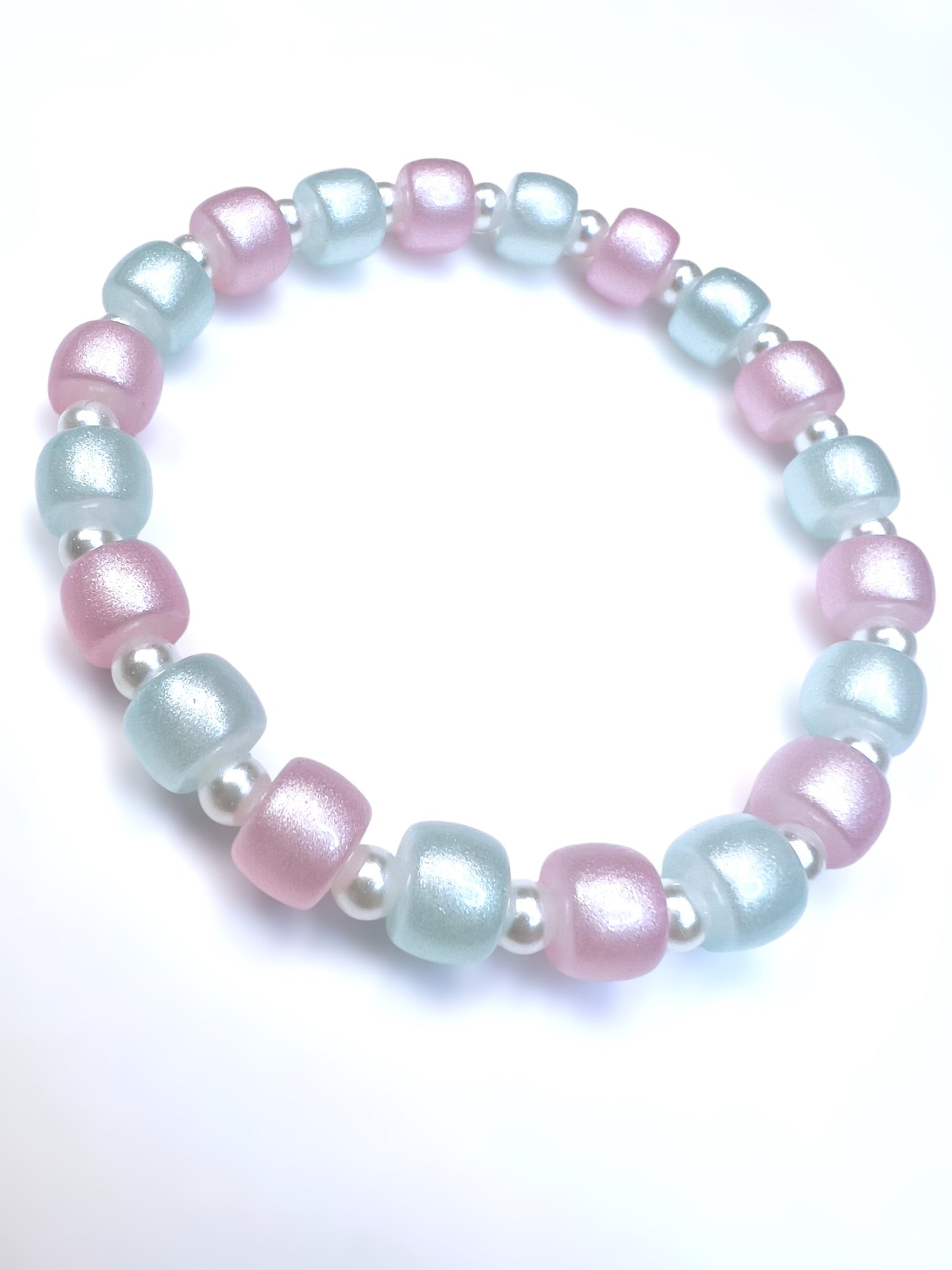 Cotton Candy Marshmallow- Handmade Bracelet