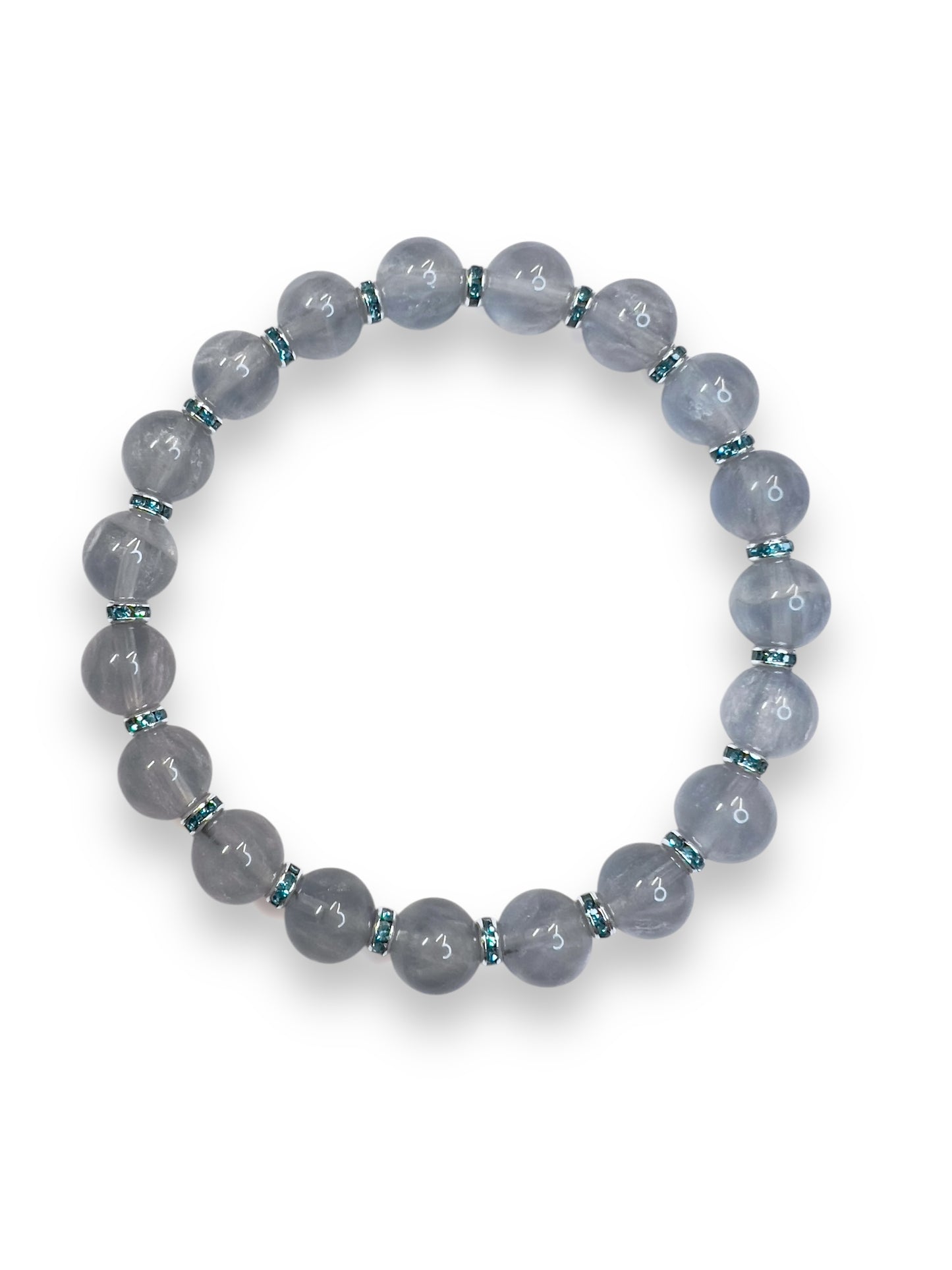 Celestial Mist Fluorite Bracelet - Handmade